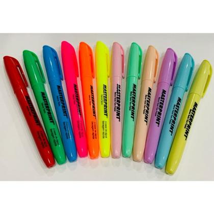 Caneta Marca Texto MasterPrint - Tons Neon(6) e Pastel(6) Kit 12 Unid. Imagem de Caneta Marca Texto MasterPrint - Tons Neon(6) e Pastel(6) Kit 12 Unid.