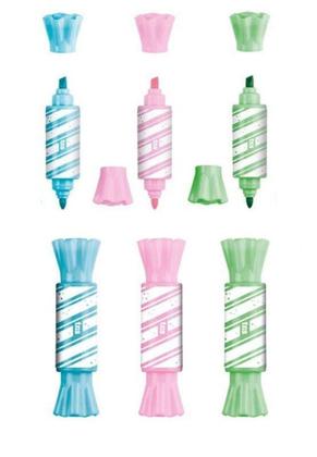 Imagem de Caneta Marca Texto Mini Balinha Com 3 Unidades Diversos Modelos Tris - LC