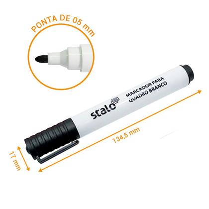 Imagem de Caneta Marcador para Quadro Lousa Branco caixa com 12 unidades Stalo