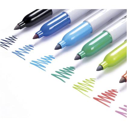 Imagem de Caneta Marcador Permanente Sharpie Fina com 8 Cores