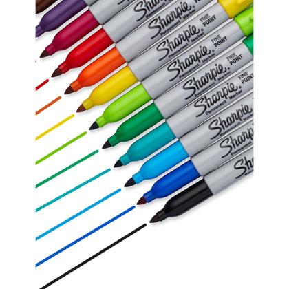 Imagem de Caneta Marcador Permanente Sharpie Fina Cosmic 5 Cores