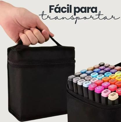 Caneta Marcador Touch Ponta Dupla - KIT 168 cores - Caneta