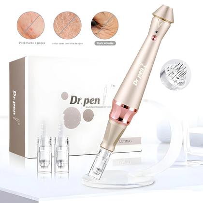 Imagem de Caneta Micro Skin Sem Fio Com 12 Cartuchos De Reposição Para Sistema De Microagulhamento, Cuidados