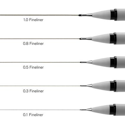 Imagem de Caneta Nanquim Desenho Winsor & Newton Conjunto 5 Pontas