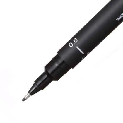 Imagem de Caneta Nanquim Uni Pin 0.6 com Ponta Fina para Traços Uniformes e Nítidos, Tinta Resistente à Água