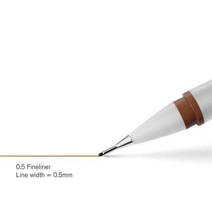 Imagem de Caneta Nanquim Winsor & Newton Fineliner 0.5Mm Sépia