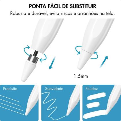 Imagem de Caneta para Tablet Tab S9 FE 10.9" S9 Plus S9+ 12.4" S9 11" Alta Precisão Magnética