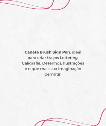 Imagem de Caneta Pincel Brush Sign Pen Traço Lettering Caligrafia Desenho Ilustração Pentel