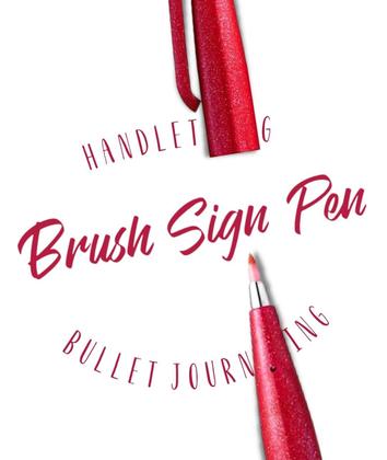 Imagem de Caneta Pincel Brush Sign Pen Traço Lettering Caligrafia Desenho Ilustração Pentel