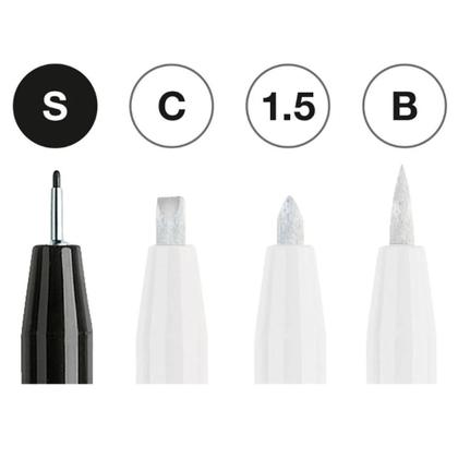 Imagem de Caneta Pitt Artist Faber Castell Black & White 4 Canetas