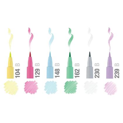 Imagem de Caneta Pitt Artist Faber Castell Brush Pastel 6 Cores