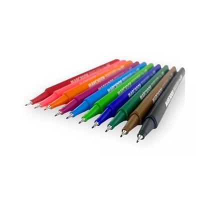 Imagem de Caneta Ponta fina 0.4 para Desenho Fineliner Lettering Triangular 10 cores