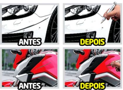 Imagem de Caneta Retok Automotivo Tira Riscos Preto