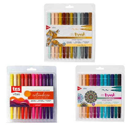 Imagem de Caneta Sketch Brush Tris Duas Pontas Cores Super Pigmentadas