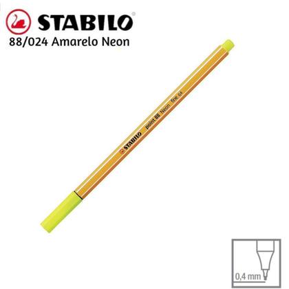 Imagem de Caneta stabillo point fine 0,4 amarelo neon