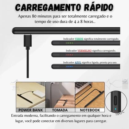 Imagem de Caneta Stylus Alta Precisão Tablet Fire HD 10 Branco - USB-C