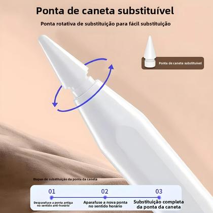 Imagem de Caneta Stylus Apple Pencil Para iPad pro 13, Air 11, Mini 7, 6, M4, M2, 10, 9, 8ª, 10ª, 9ª Geração
