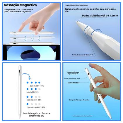 Imagem de Caneta Stylus Apple Pencil Para iPad pro Air Mini A16 11 5 4 13 12.9 M4 M3 M2 10 9 10ª 9ª Geração