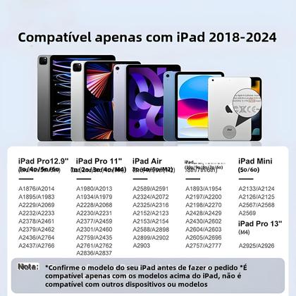 Imagem de Caneta Stylus Apple Pencil para iPad Pro e Air - Compatível com Modelos 2018-2024