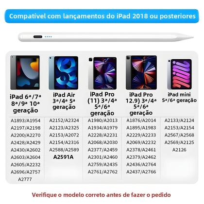 Imagem de Caneta Stylus Com Rejeição De Palma E Carregamento Sem Fio Para Apple Pencil 2 iPad Air 4 5 pro 11