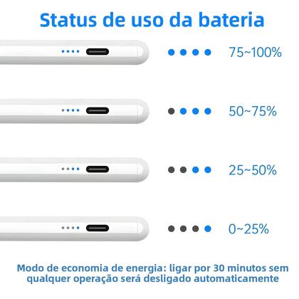 Imagem de Caneta Stylus Com Rejeição De Palma E Carregamento Sem Fio Para Apple Pencil 2 iPad Air 4 5 pro 11