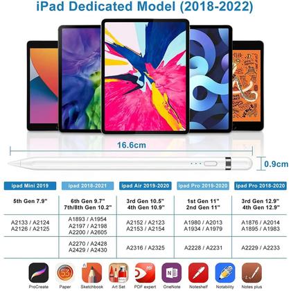 Imagem de Caneta Stylus Peilinc Compatível Com Apple Pencil Para iPad Com Lembrete De Bateria, Rejeição De