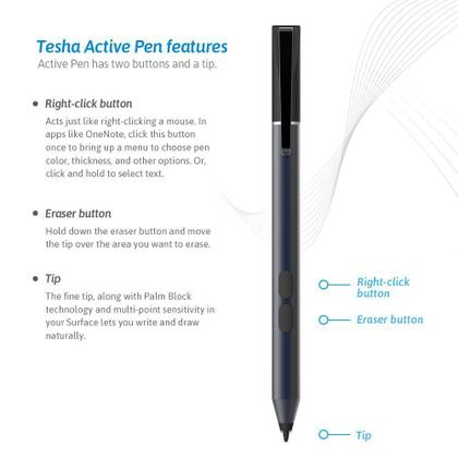 Imagem de Caneta Stylus tesha para tela sensível ao toque ASUS com sensor de pressão 1024.