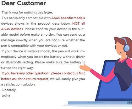 Imagem de Caneta Stylus tesha para tela sensível ao toque ASUS com sensor de pressão 1024.