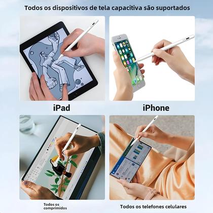 Imagem de Caneta Stylus Universal para Tablets e Smartphones - Compatível com iPad, Apple Pencil, Huawei, Lenovo, Samsung e Xiaomi