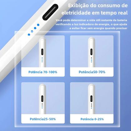 Imagem de Caneta Stylus Universal para Tablets e Smartphones - Compatível com iPad, Apple Pencil, Huawei, Lenovo, Samsung e Xiaomi