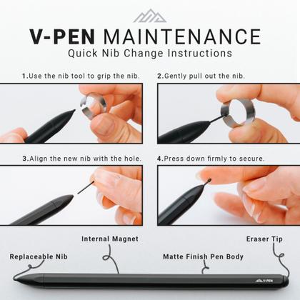 Imagem de Caneta Stylus V-Pen EMR Remarkable 2 de substituição com 5 pontas