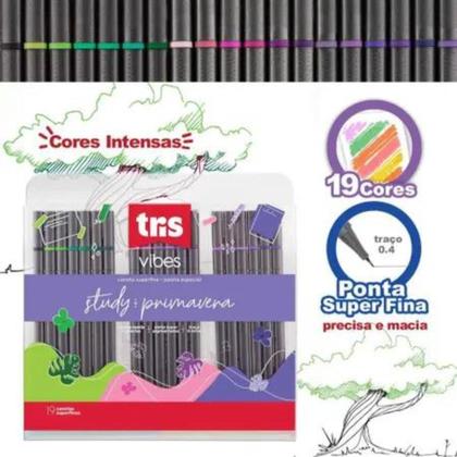 Imagem de Caneta superfina vibes - primavera - 0,4mm - 19 cores - tris