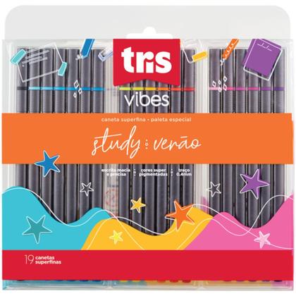 Imagem de Caneta superfina vibes - verão - 0,4mm - 19 cores - tris