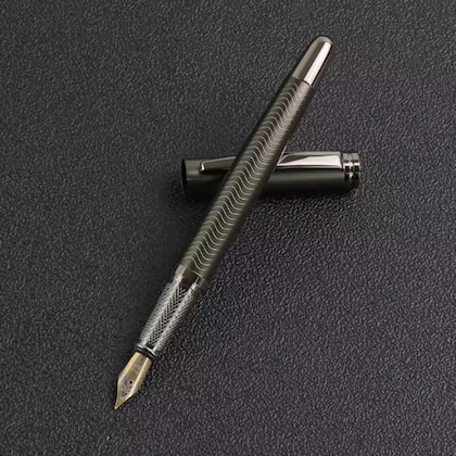 Imagem de Caneta tinteiro executiva pena chumbo elegante relevo 0,5mm