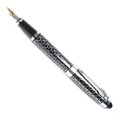 Imagem de Caneta Tinteiro Yiren 817 Silver King Bico De Pena Fina