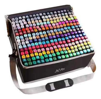 Caneta Touch Ponta Dupla Estojo Com 262 Cores - Cantinho Shop
