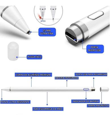 Imagem de Caneta Touch Ponta Super Fina Stylus Para Celular Tablet