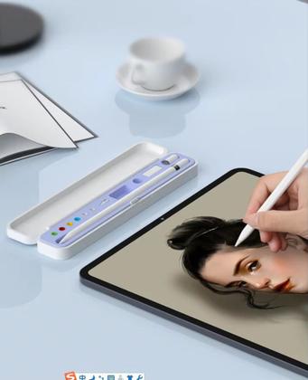 Imagem de Caneta Touch Recarregável Pencil + Estojo Protetor Porta Caneta Para Tablet Amazon Fire HD 10 2021