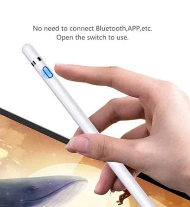 Imagem de Caneta Touch Recarregável Pencil + Estojo Protetor Porta Caneta Para Tablet Amazon Fire HD 10 2021