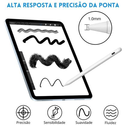 Imagem de Caneta Touch Screen Compatível com IPad Stylus com Palm Rejection Carregamento por Indução