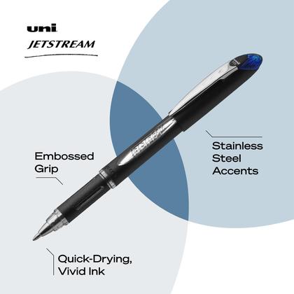 Imagem de Caneta Uni-Ball Jetstream Stick, pacote com 12, 1,0 mm, azul