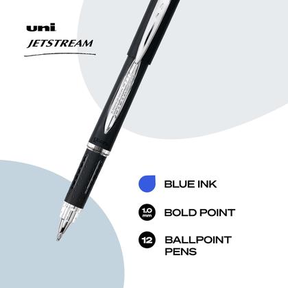 Imagem de Caneta Uni-Ball Jetstream Stick, pacote com 12, 1,0 mm, azul