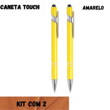 Imagem de Canetas Touch Metálica Kit 2 Unidades Design Único 2 Em 1