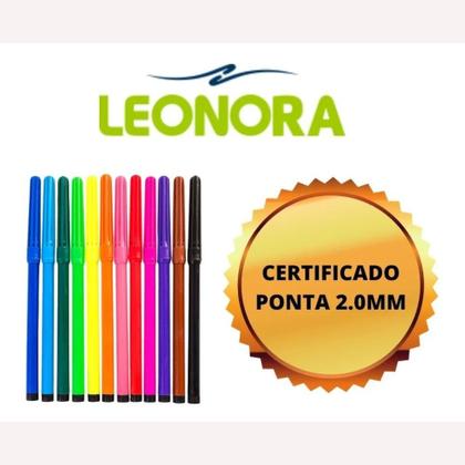Imagem de Canetinha colorida hidrografica 24 cores leo&leo