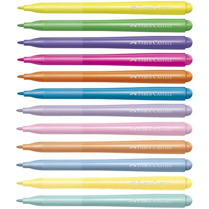 Imagem de Canetinha Hidrocor Neon Pastel FABER CASTELL Vai E Vem 12