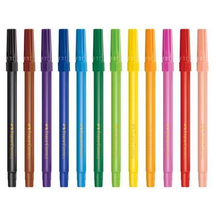 Imagem de Canetinha Hidrográfica 12 Cores FABER CASTELL Hidrocor Color