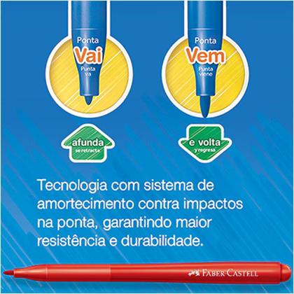 Imagem de Canetinha Hidrográfica 24 Cores Vai e Vem Faber Castell