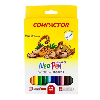 Imagem de Canetinha Hidrográfica Escolar Neo Pen 12 Cores Lavável