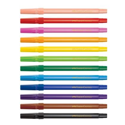 Imagem de Canetinha hidrográfica faber-castell 12 cores tinta lavável