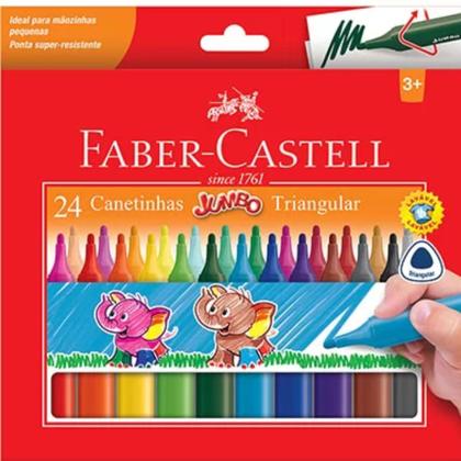 Imagem de Canetinha Hidrográfica Faber-Castell Jumbo COM 24 CORES